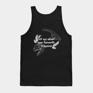 Tell me about your favourite dinosaur in black and white Tank Top